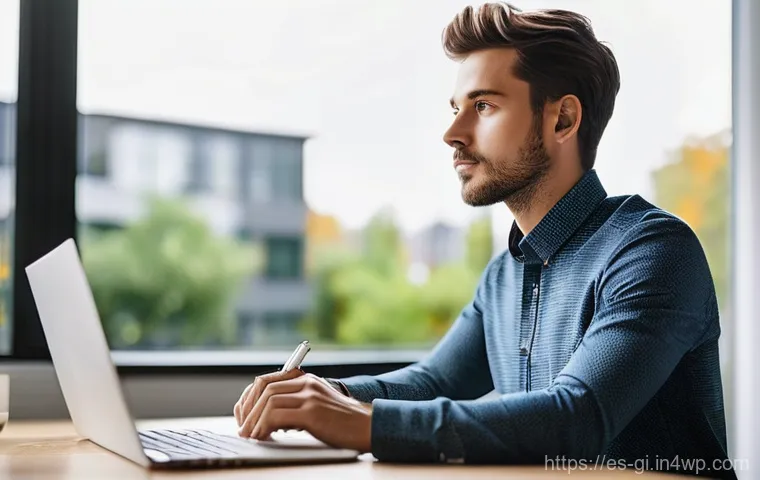 재택근무로 수익원 다각화하기 - **Focused Remote Professional in a Modern Home Office:**
A young adult (gender-neutral) in their...
