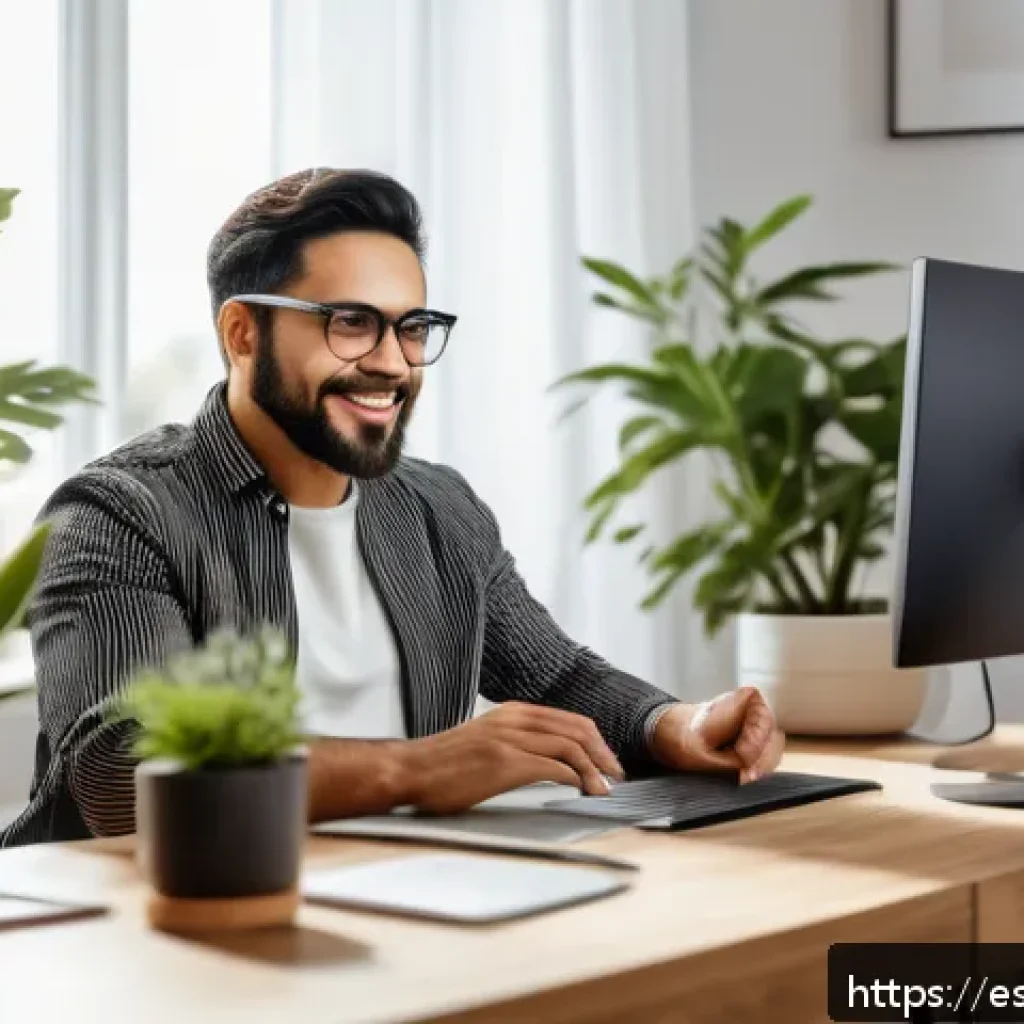 전문가로서 강의 수입원 다변화하기 - A professional Hispanic digital educator hosting a live webinar in a modern home office, wearing sma...